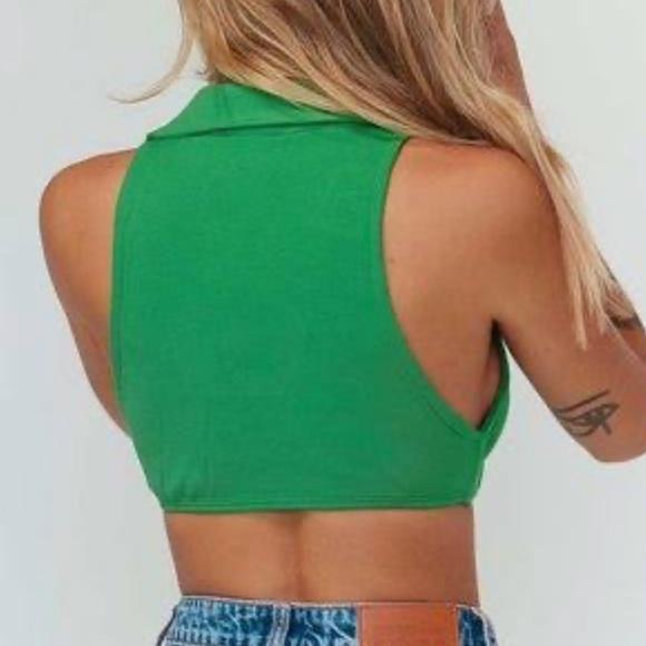 Princess Polly green underwire collar top - Picture 3 of 9